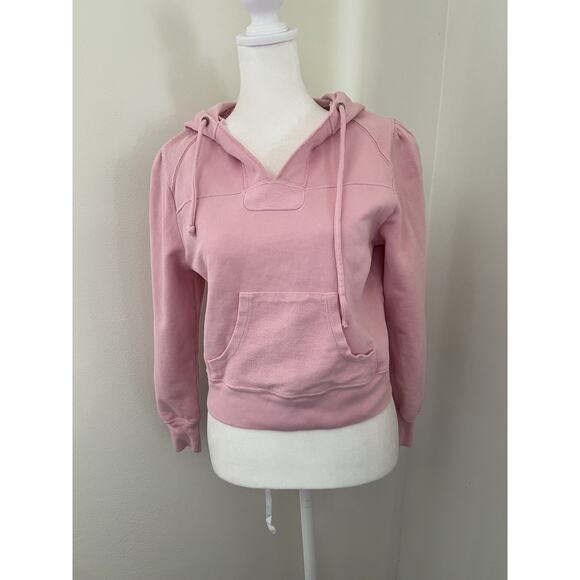 LoveShackFancy Kirby Hoodie Pink Sweatshirt Size XS cropped - Picture 7 of 9